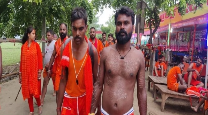 501 सुई लगाकर बाबा बैद्यनाथ के दरबार चला भक्त, भक्ति देख हर कोई हैरान।