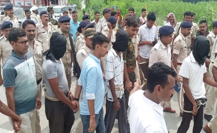 एसएचओ हत्याकांड का पुलिस ने किया खुलासा, हथियार के साथ चार गिरफ्तार।
