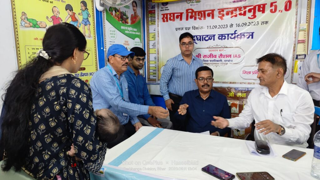 आठ दिन के नवजात शिशु को पोलियो खुराक पिलाकर सघन मिशन इन्द्रधनुष 5.0 प्रथम चक्र की हुई शुरुआत।