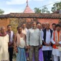 मंदिर निर्माण को लेकर किया गया भूमि पूजन।