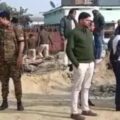 रातो-रात कब्जा किए गए तालाब पर जिला दंडाधिकारी के आदेश के बाद कार्रवाई शुरू